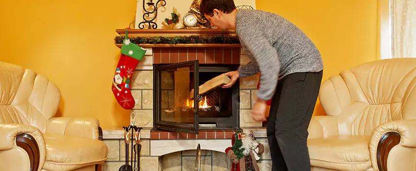 Rusted Metal Fireplace Restoration in Owosso, Michigan